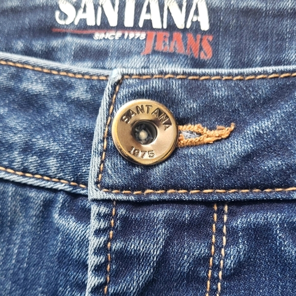 Santana Womens Blue Denim Jeans Size 10 Medium Wash Mid Rise - Picture 3 of 13